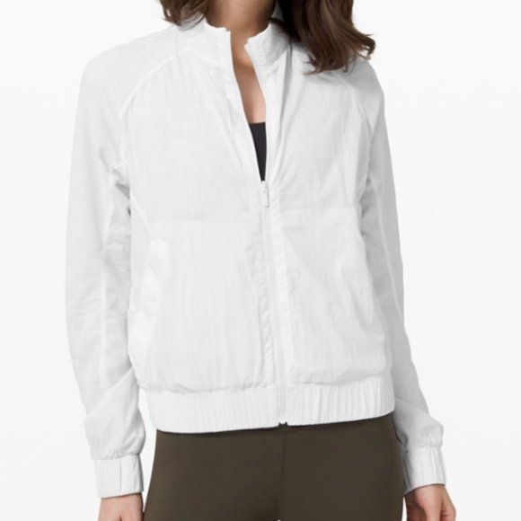 lululemon athletica Jackets & Blazers - LAST ONE NWT Lululemon Bombs Away Jckt White/Gray